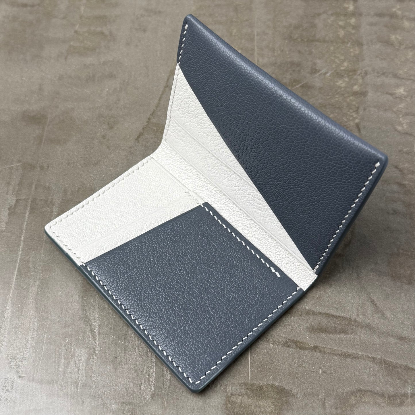 Acier and Ivory Chèvre Pocket Organizer