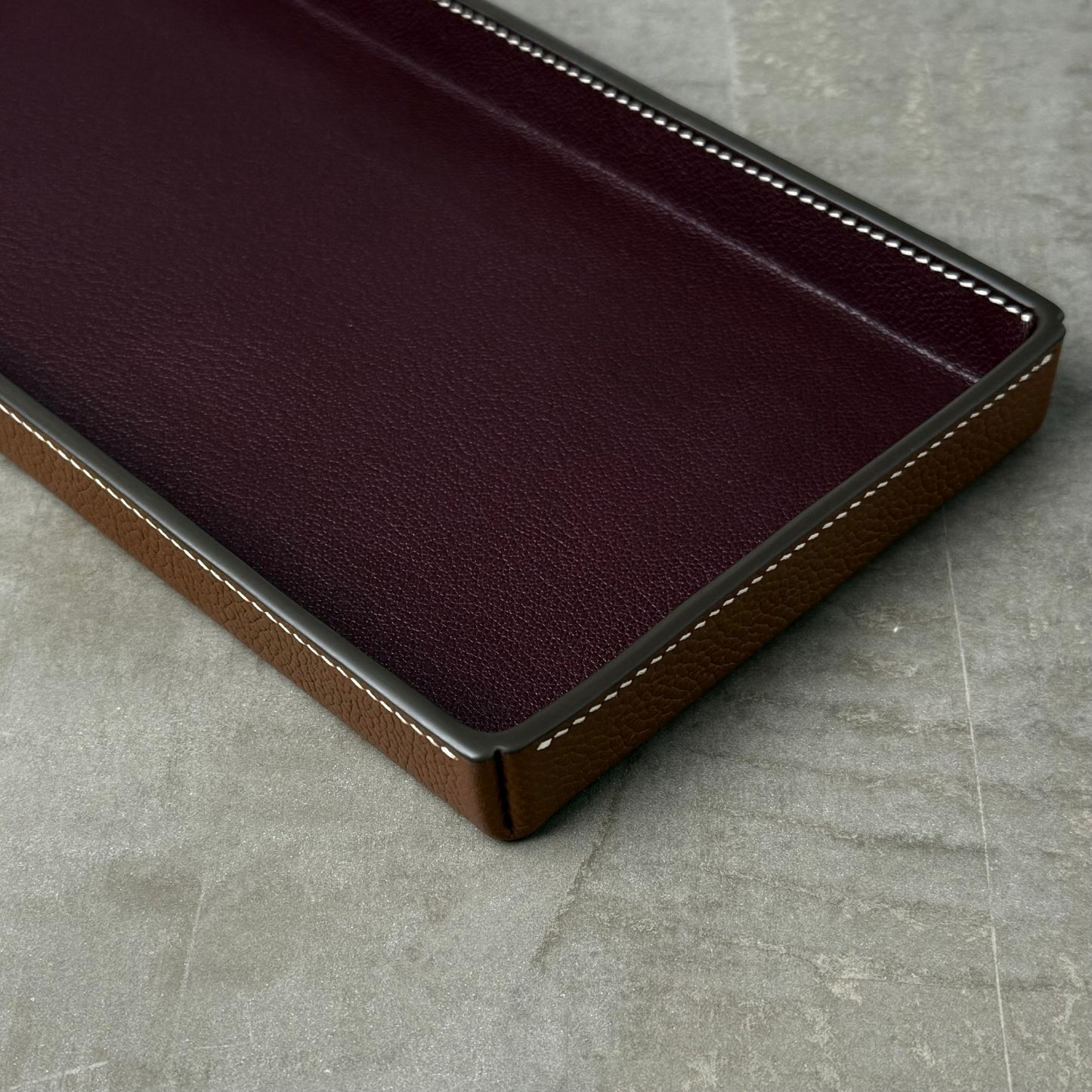 Brown and Merlot Valet Tray