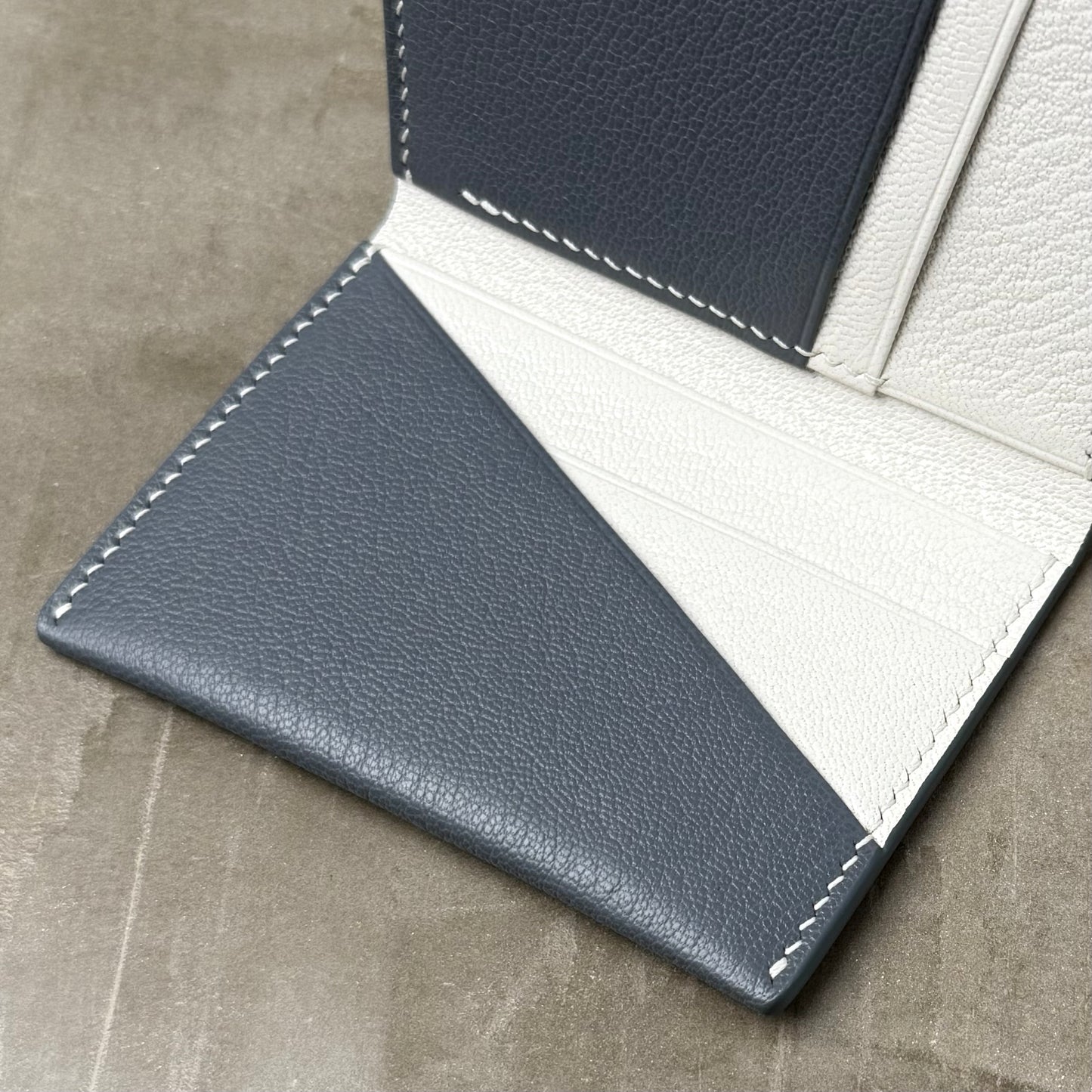 Acier and Ivory Chèvre Pocket Organizer