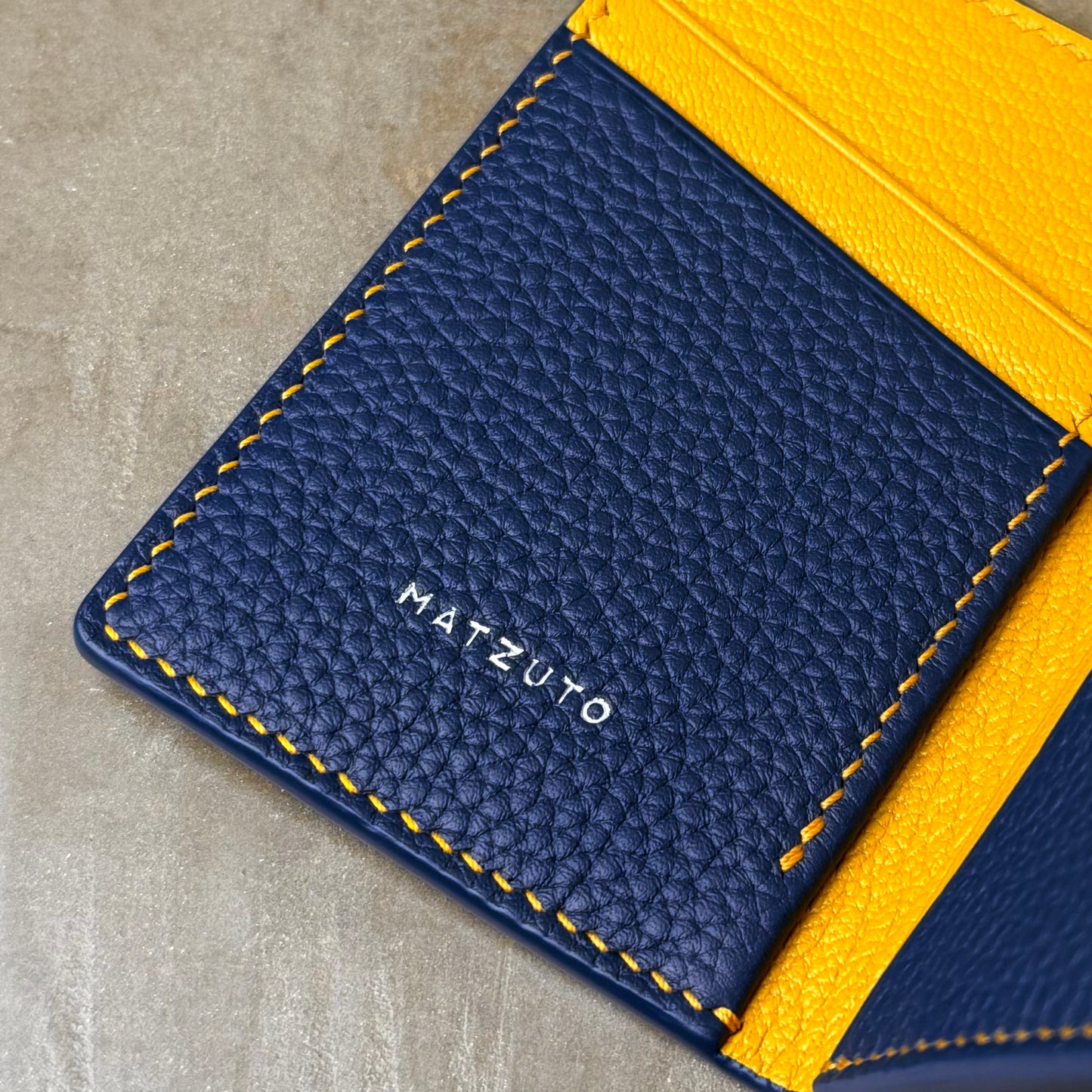 Ink Blue Togo and Safran Chèvre Pocket Organizer