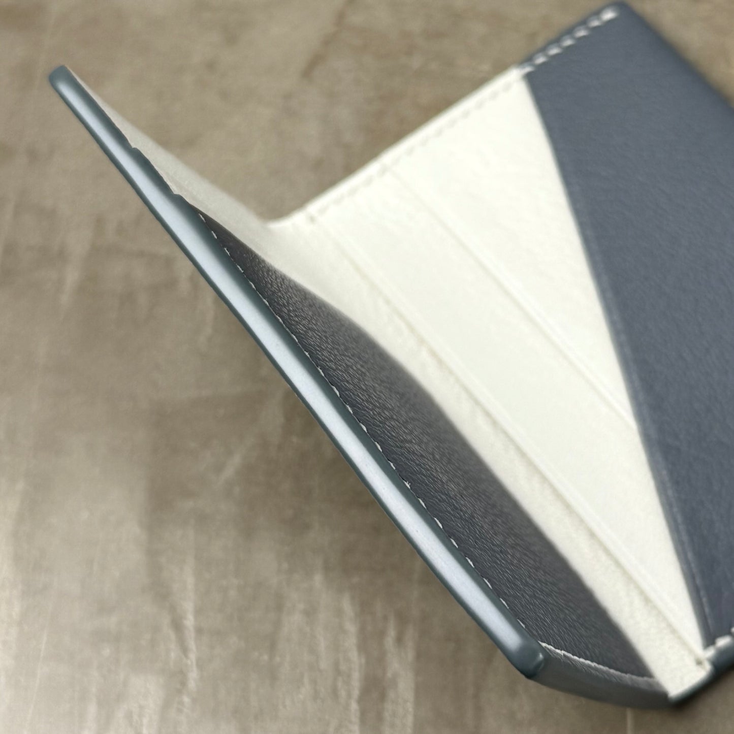 Acier and Ivory Chèvre Pocket Organizer