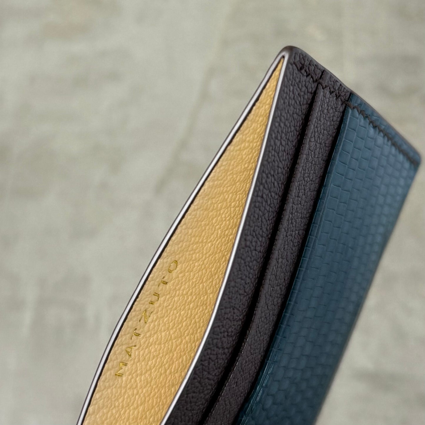 Blue Ocean Lizard with Chocolate and Natural Chèvre Card Holder