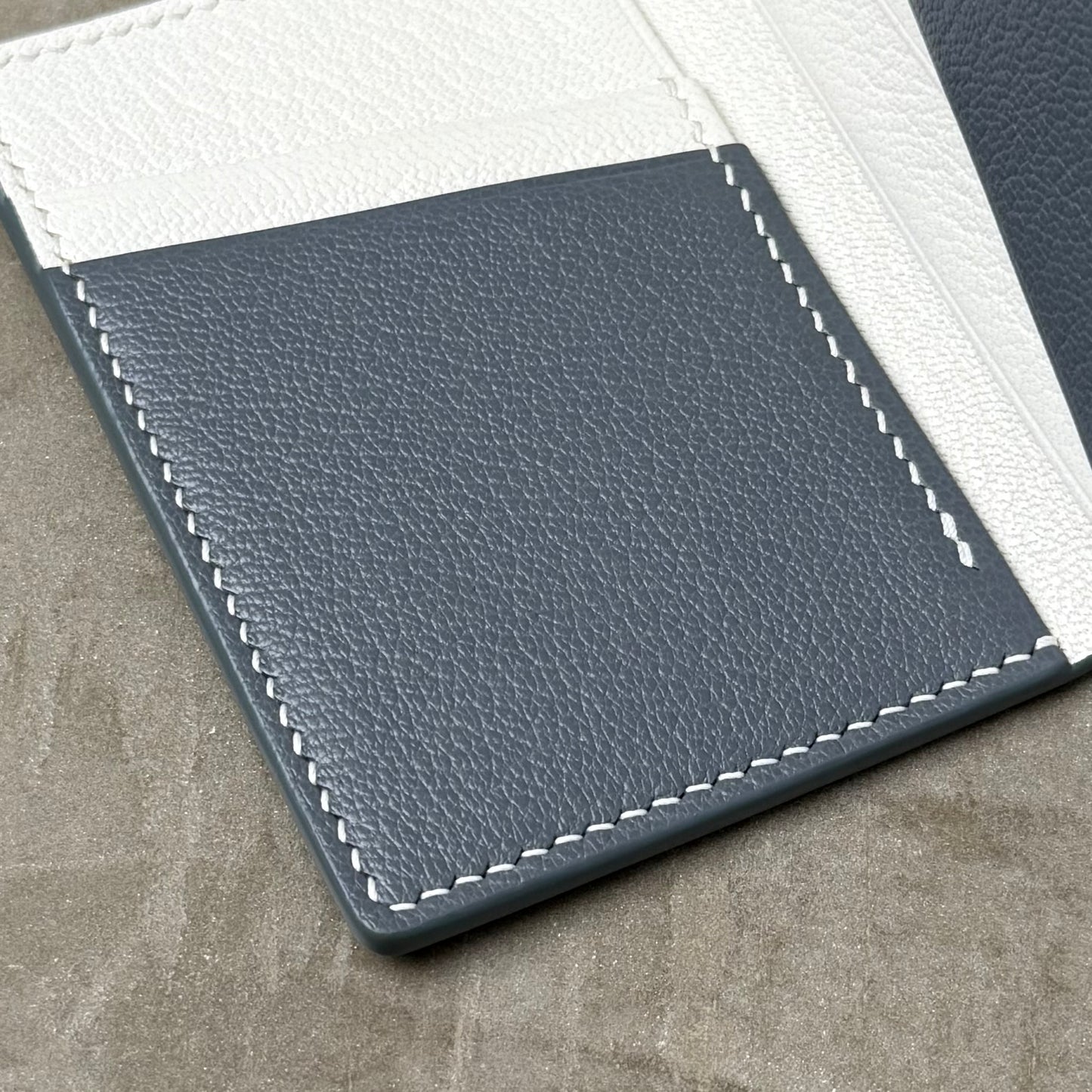 Acier and Ivory Chèvre Pocket Organizer