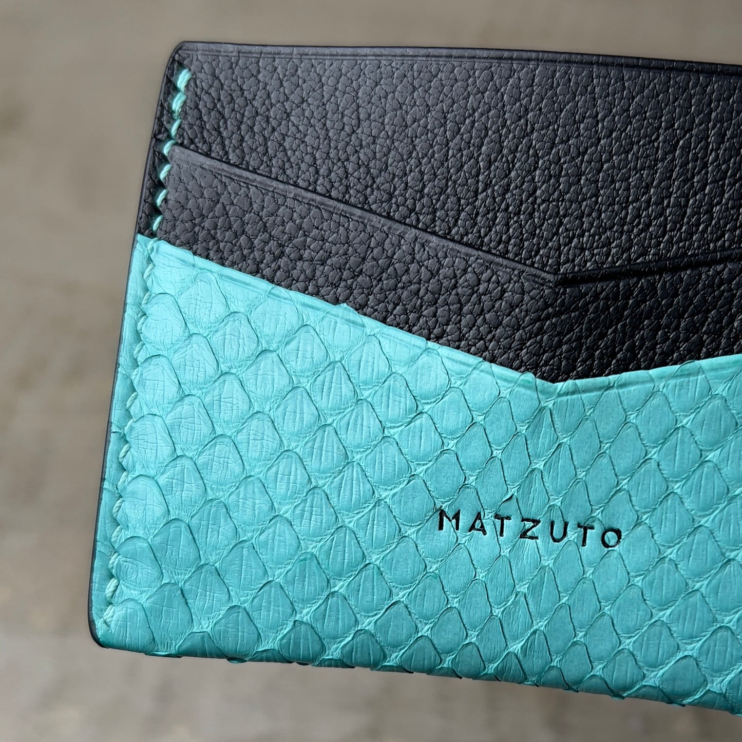 Teal Python Card Holder