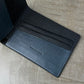 Slate Blue Calfskin and Black Chèvre Bifold