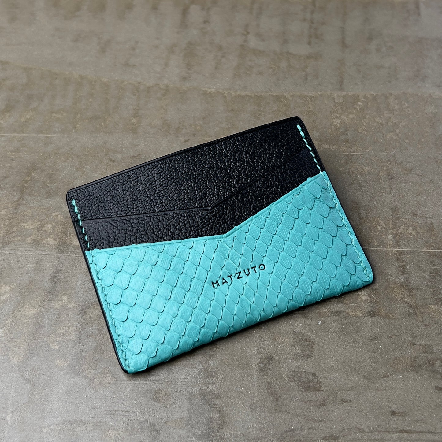 Teal Python Card Holder