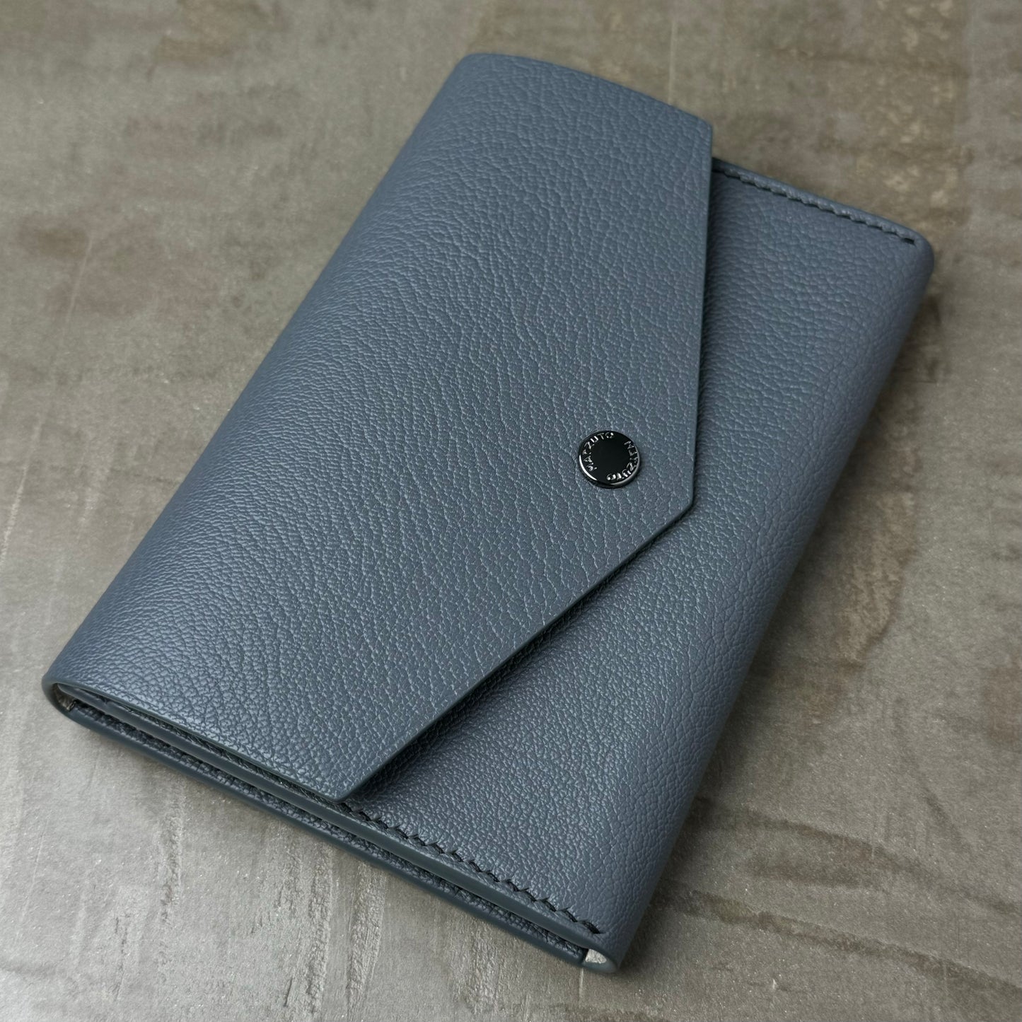 Acier, Blue, And Ivory Passport Holder