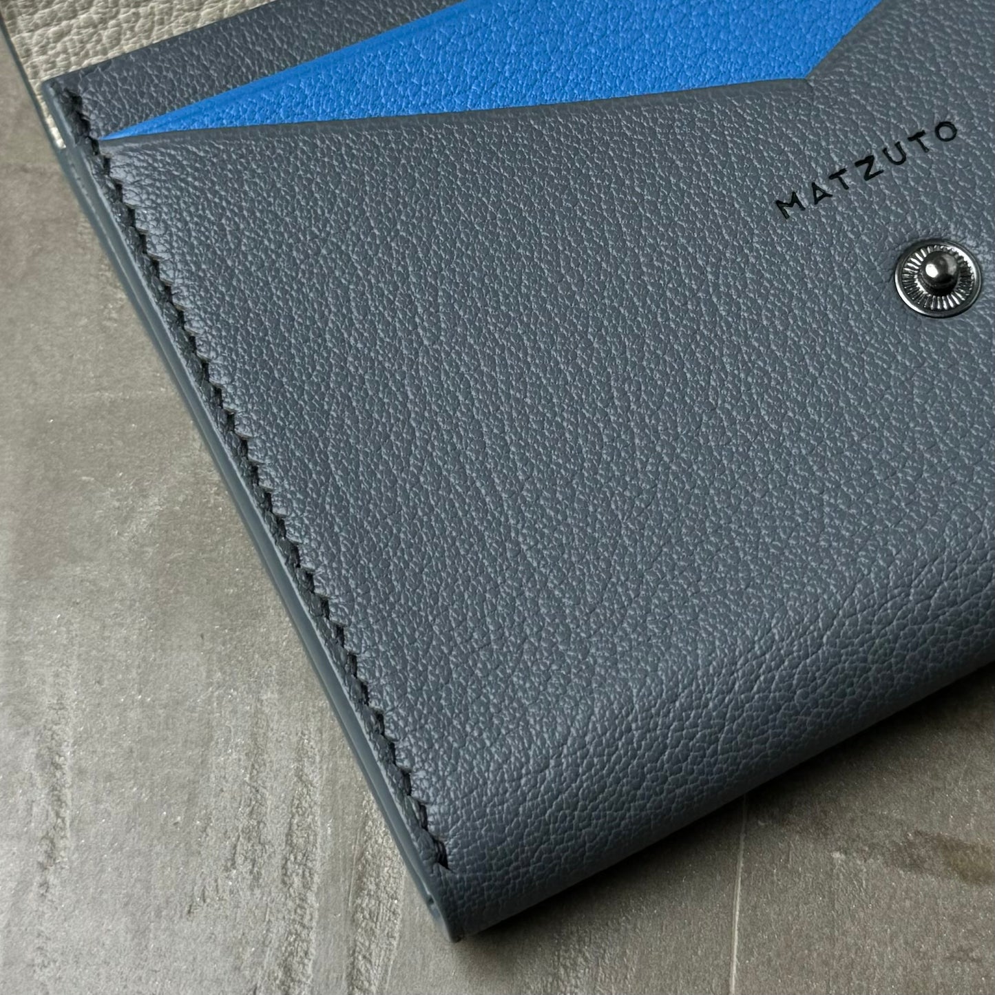 Acier, Blue, And Ivory Passport Holder