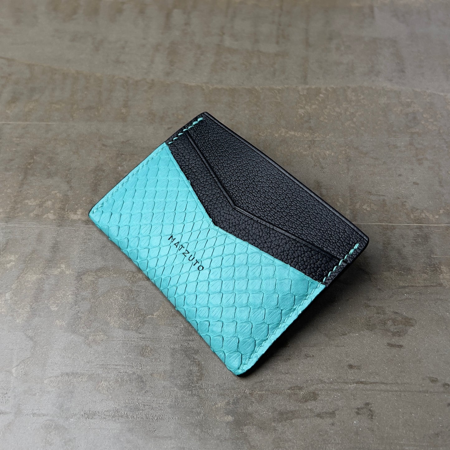 Teal Python Card Holder