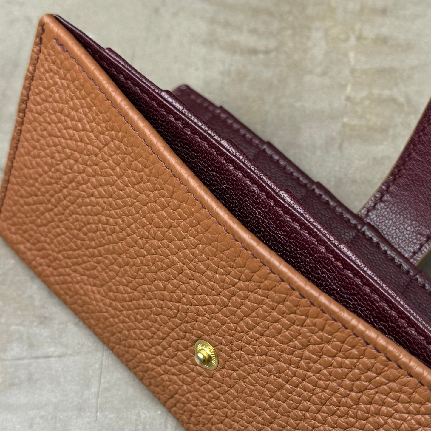 Brown Togo Merlot Chèvre Long Wallet