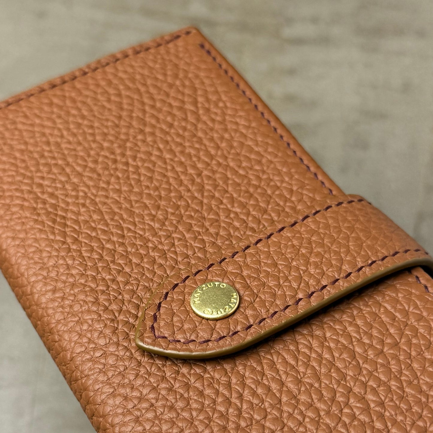 Brown Togo Merlot Chèvre Long Wallet