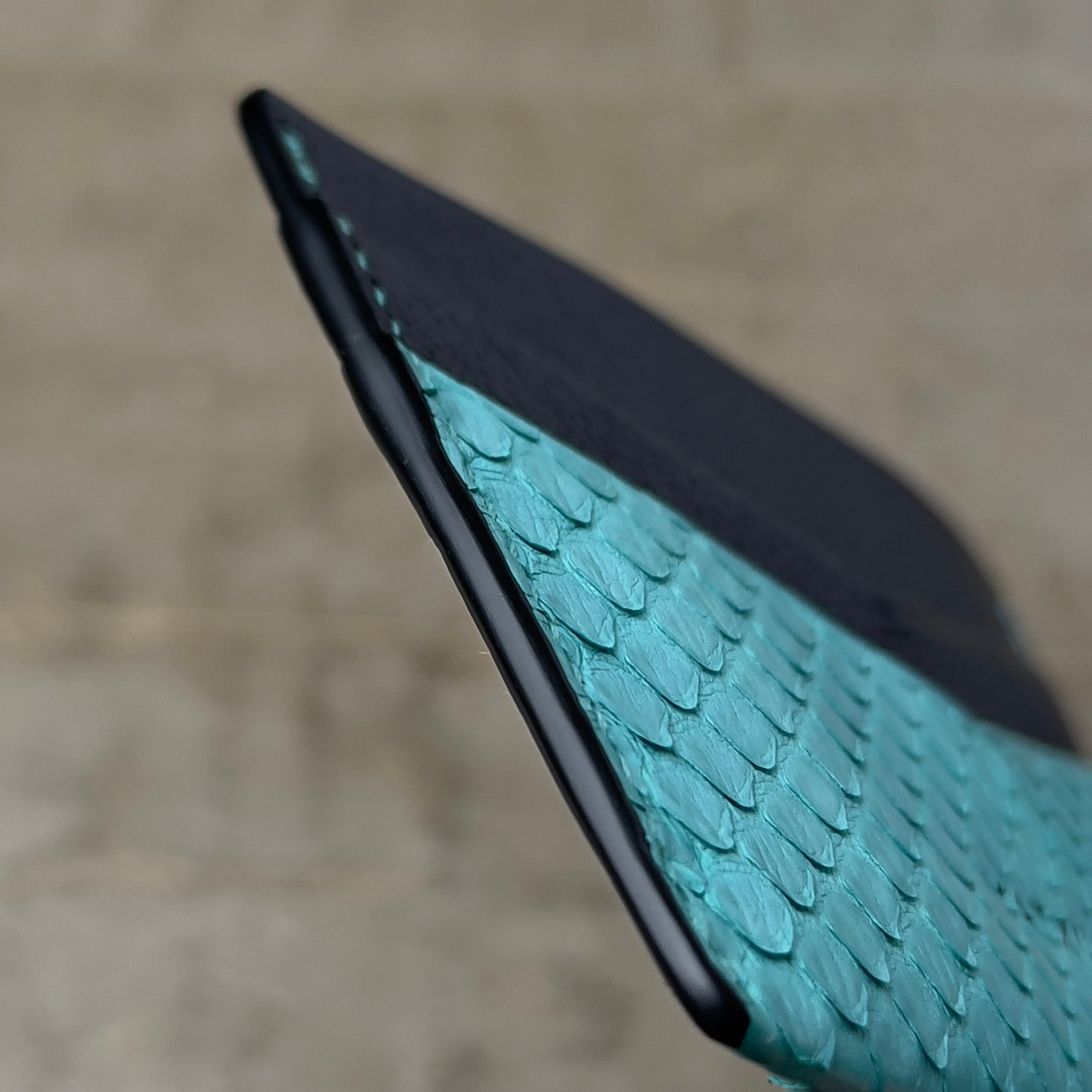 Teal Python Card Holder