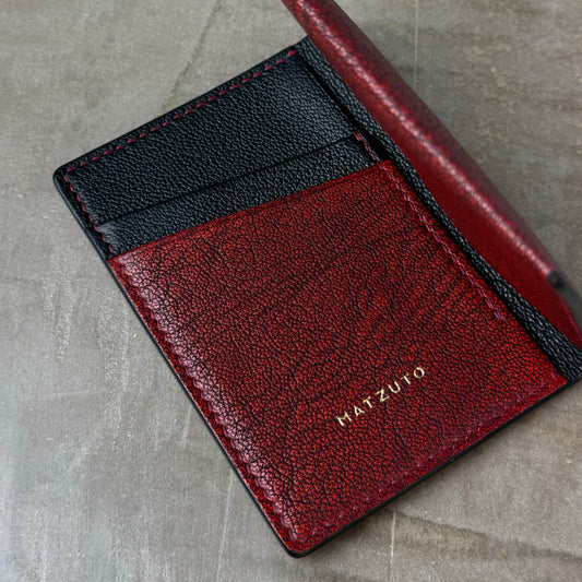 Red and Black Chèvre Pocket Organizer