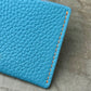 Fresh Blue Togo and Orange Chèvre Card Holder