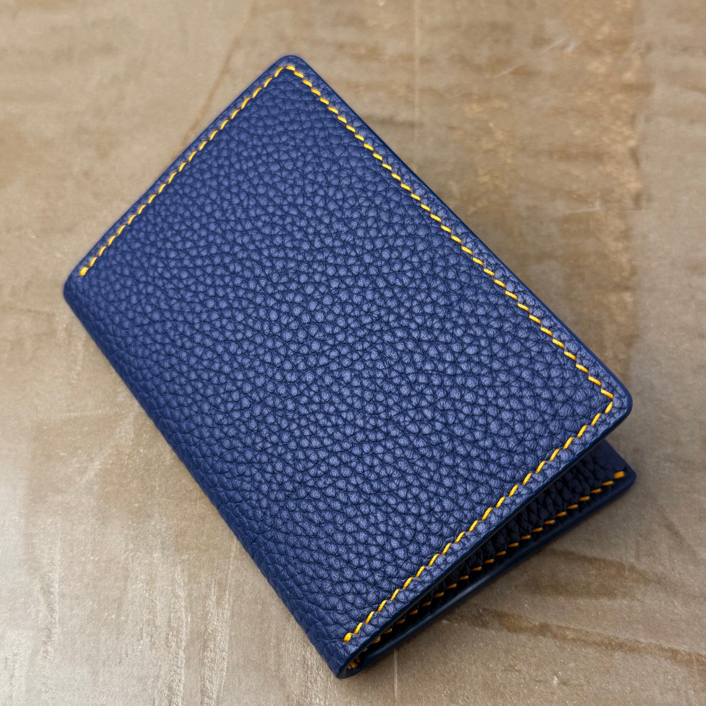 Ink Blue Togo and Safran Chèvre Pocket Organizer