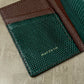 Pine Green Lizard with Chocolate Chèvre Pocket Organizer