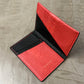 Red Ostrich Leg with Black Chèvre Pocket Organizer
