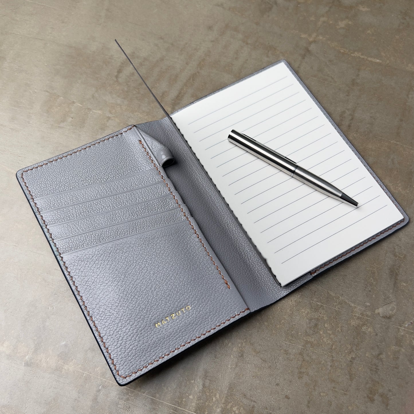 Navy Calfskin Passport Holder