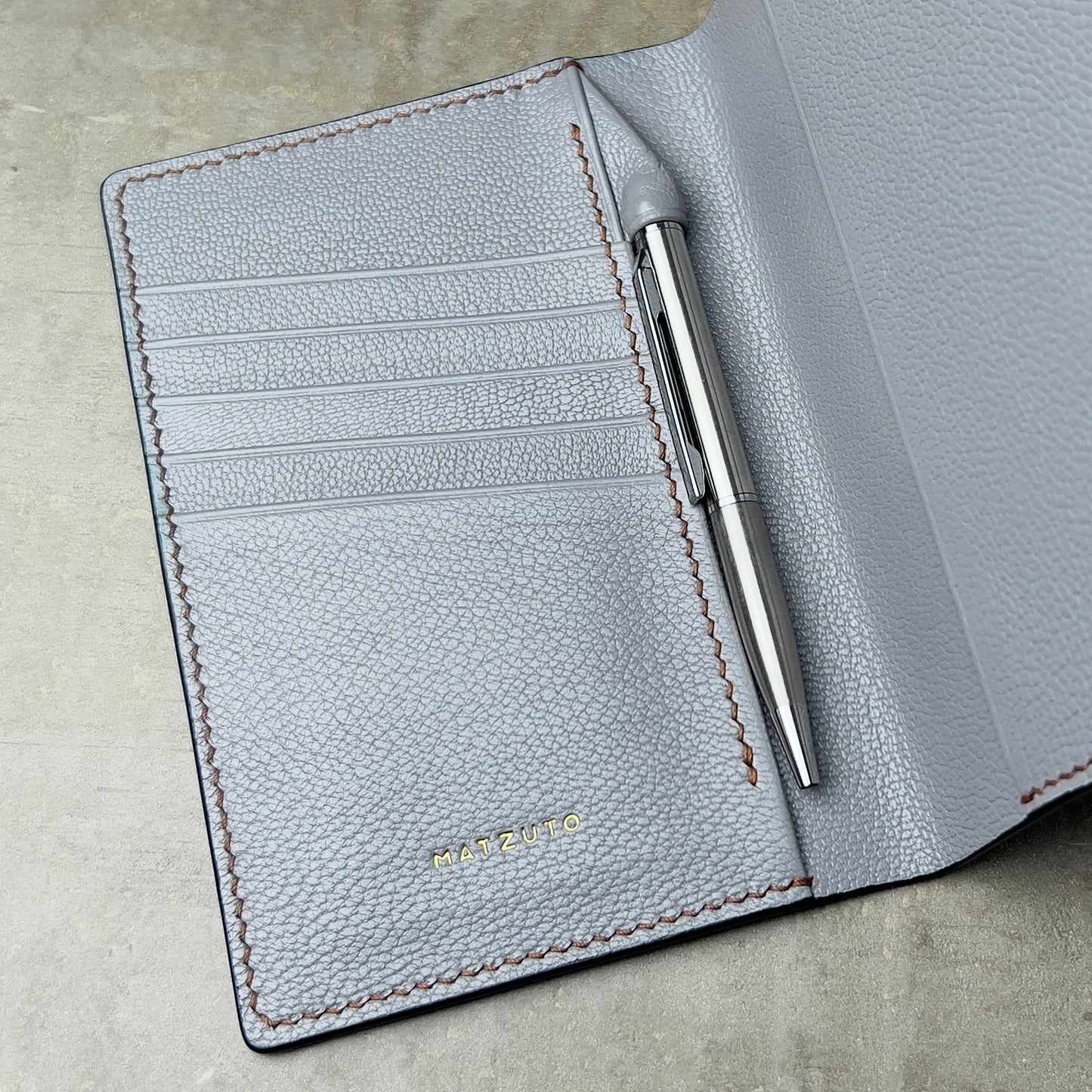 Navy Calfskin Passport Holder