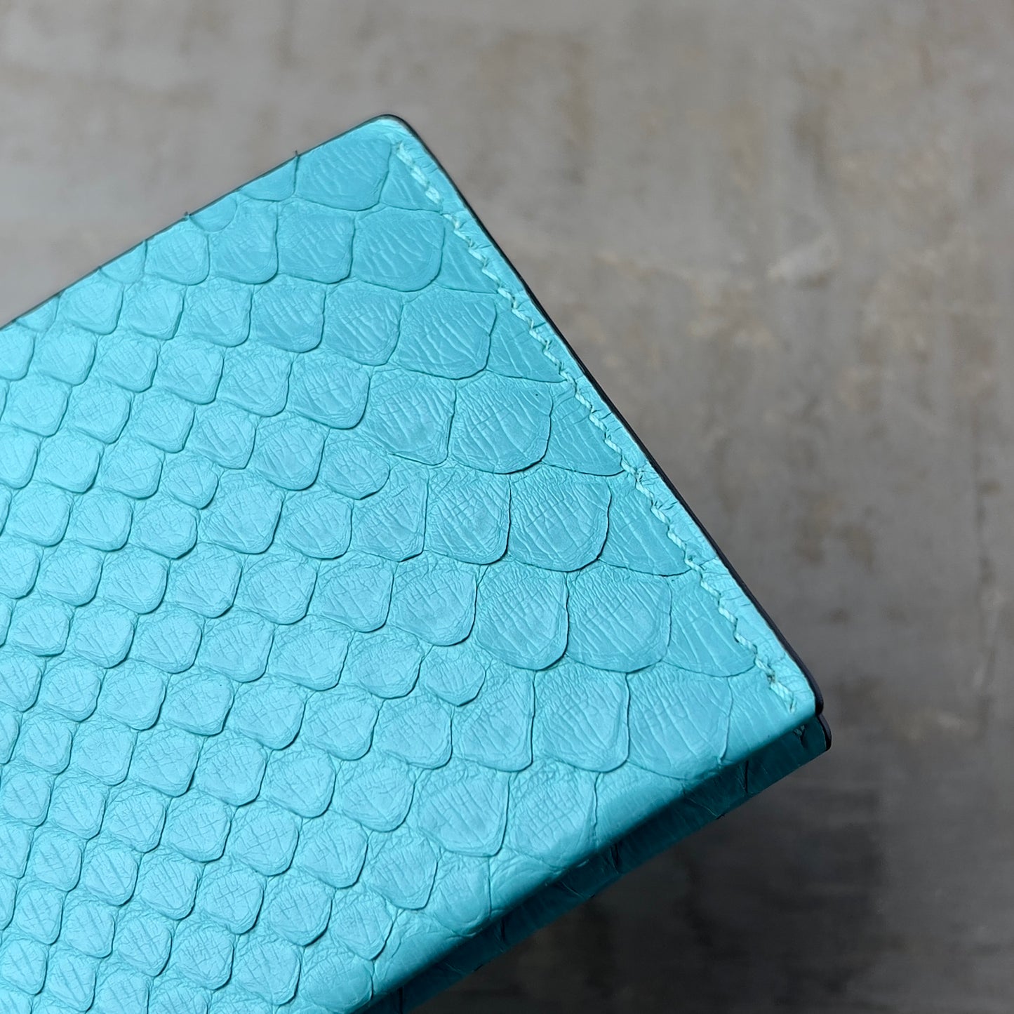 Teal Python Six Pocket Bifold