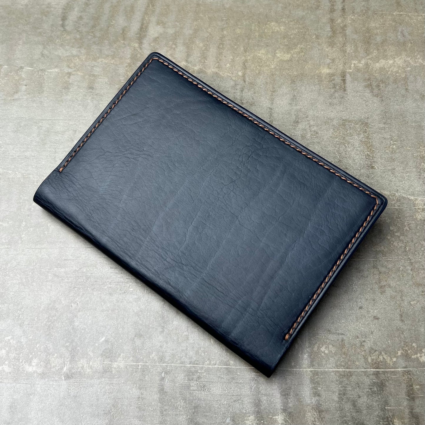 Navy Calfskin Passport Holder